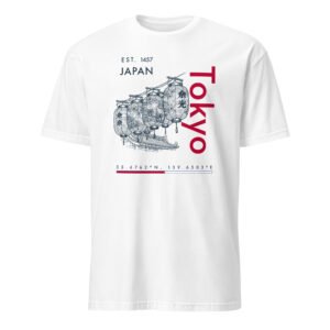 Short-Sleeve Unisex T-Shirt: Tokyo white