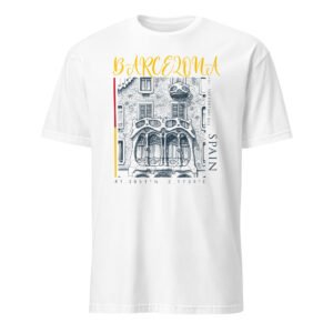 Short-Sleeve Unisex T-Shirt: Barcelona white