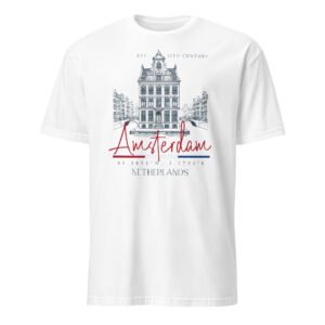 Short-Sleeve Unisex T-Shirt: Amsterdam white