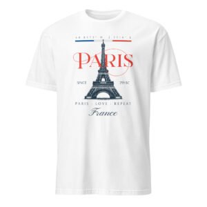 Short-Sleeve Unisex T-Shirt: Paris white